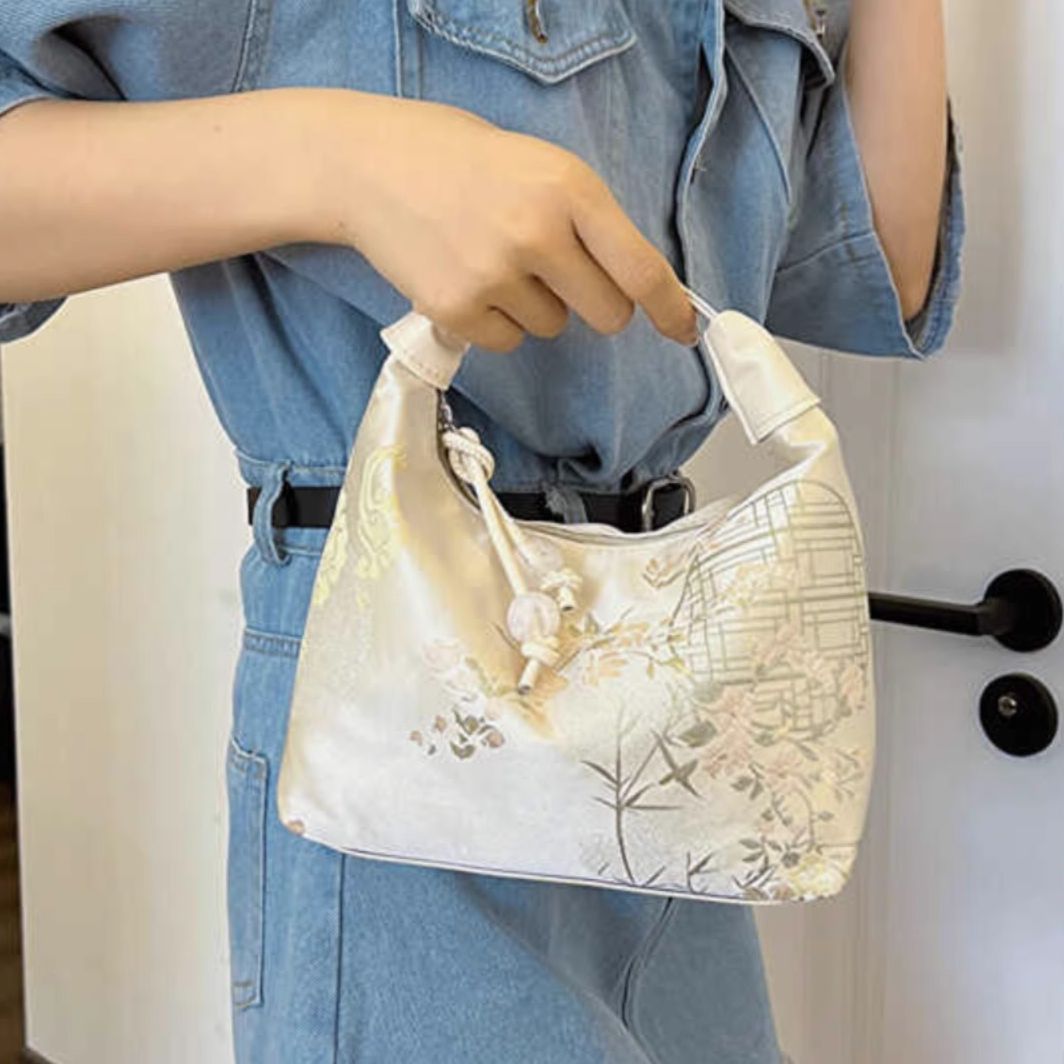 Floral-Patterned Handheld Evening Bag LoungeYard — product view 3