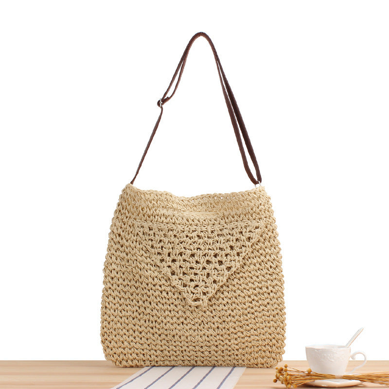 Beach bag with handwoven design LoungeYard — product view 1