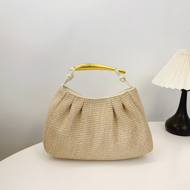 Handbag with Elegant Wooden Handle LoungeYard — product view 6
