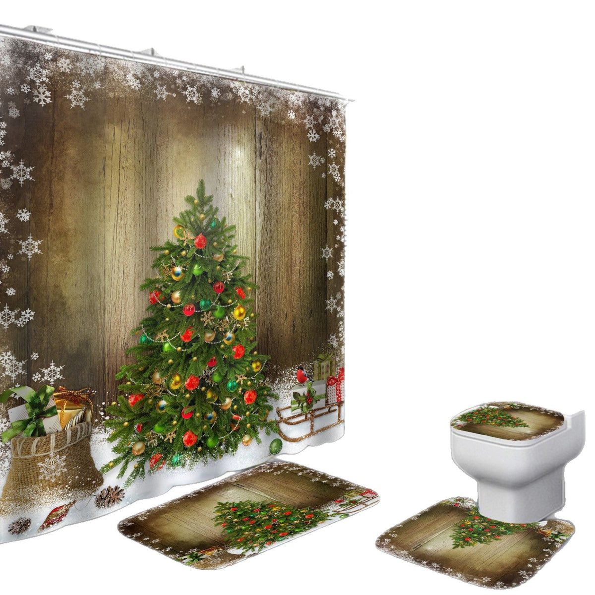 Christmas-Themed Bathroom Set Bowlift — product view 7