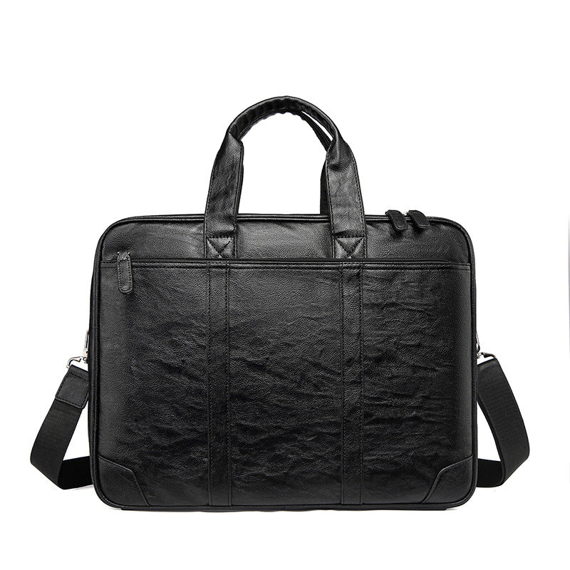 Classic Leather Business Laptop Briefcase LoungeYard — product view 4