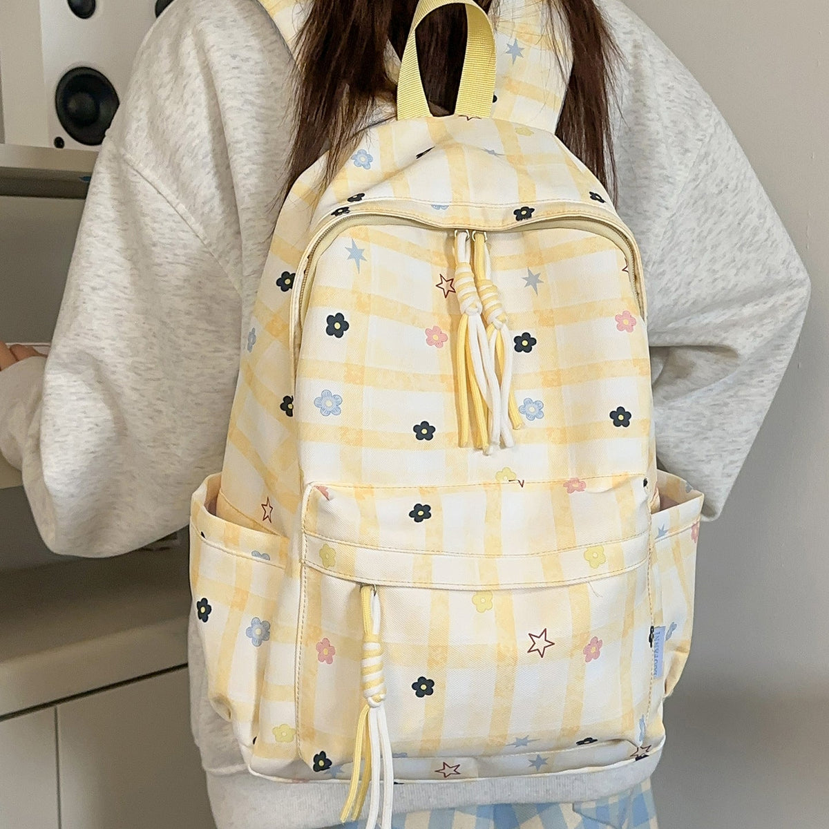 Floral Patterned Everyday Backpack LoungeYard — product view 3