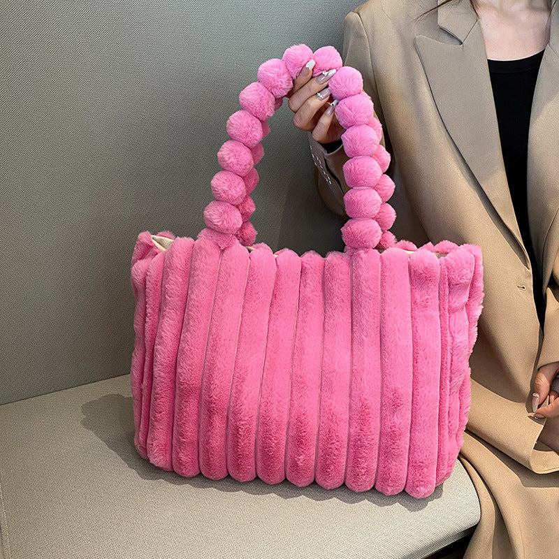 Plush Textured Handbag — product view 1