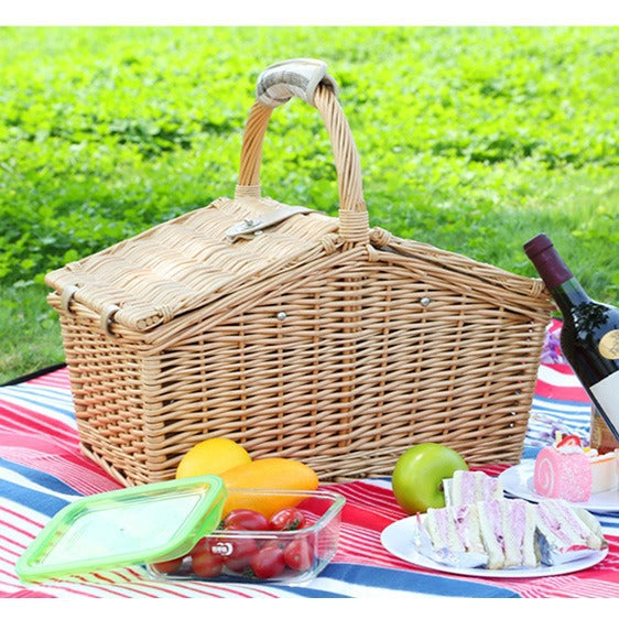 Ladies picnic basket with extensive equipment and cooler box LoungeYard — product view 3