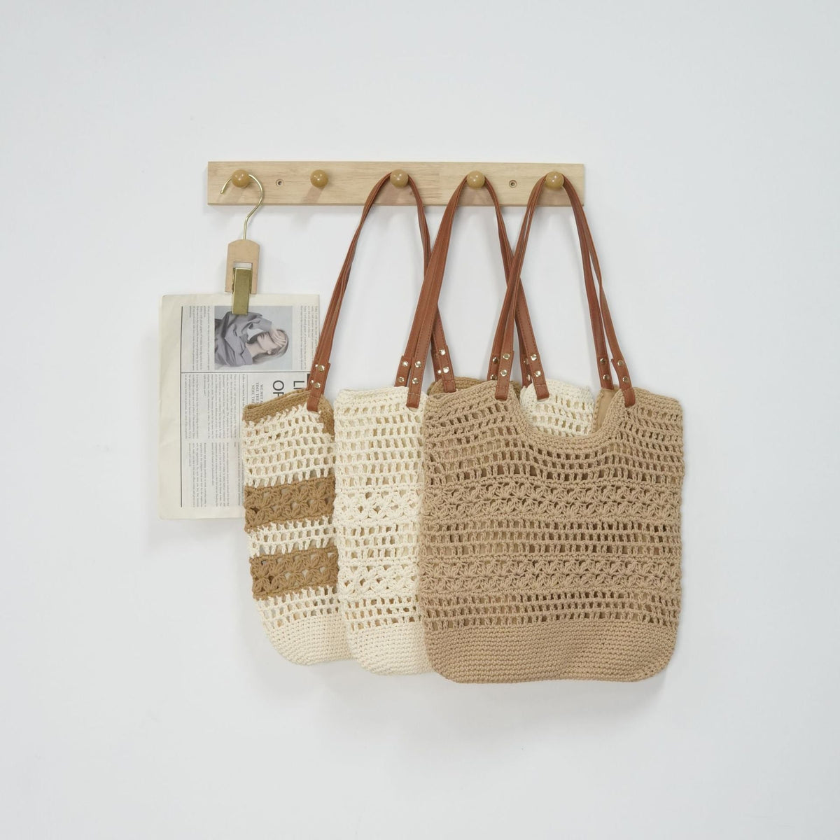 Handcrafted Macrame Tote Bag LoungeYard — product view 1