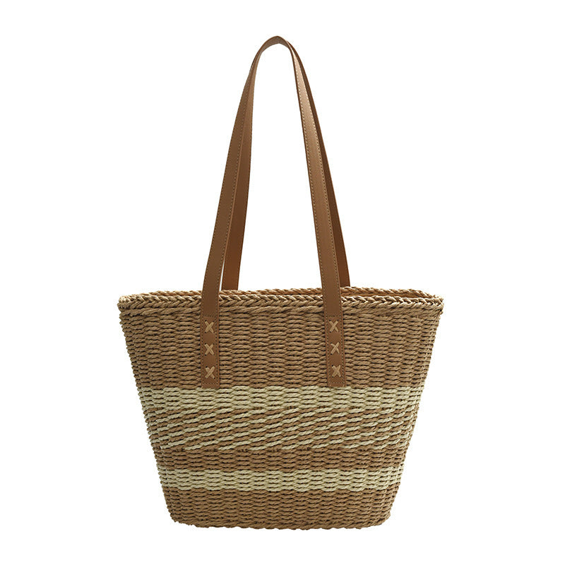 Comfortable beach bag with leather handles LoungeYard — product view 5