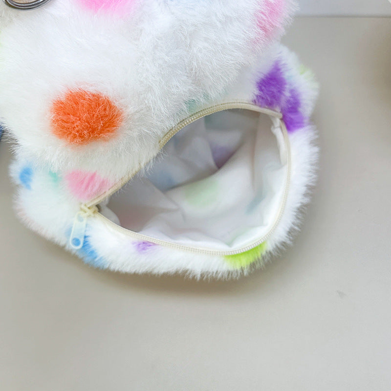Plush bag with playful cat design LoungeYard — product view 3