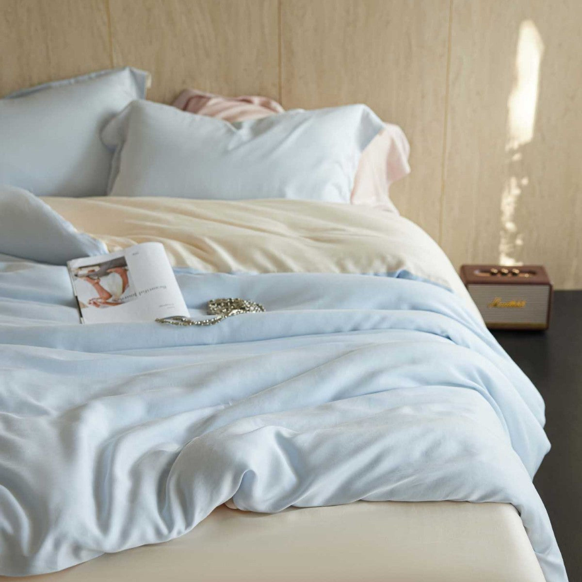 Silky-gloss premium bedding set made of cotton satin — product view 7
