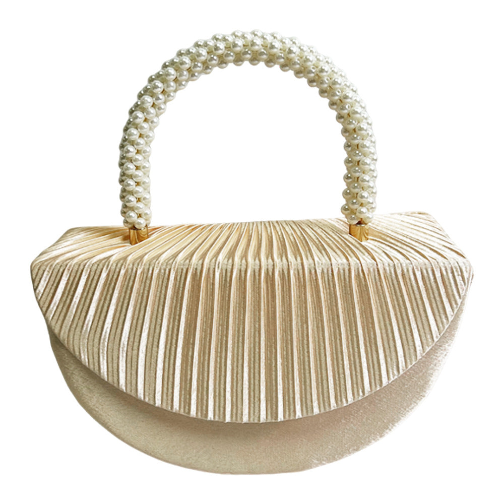 Pleated Satin Clutch Handbag — product view 5