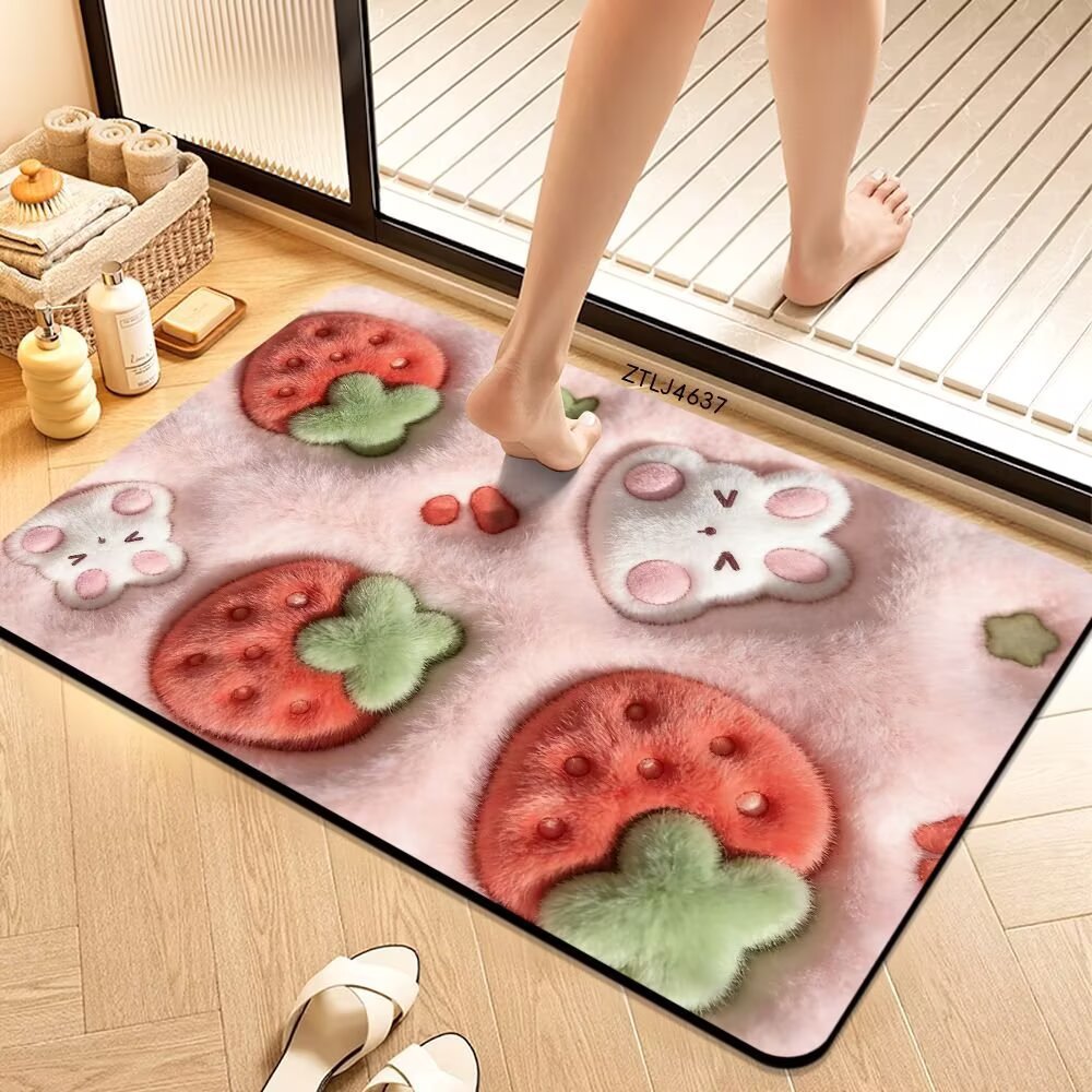 Plush Money-Themed Bath Mat LoungeYard — product view 1