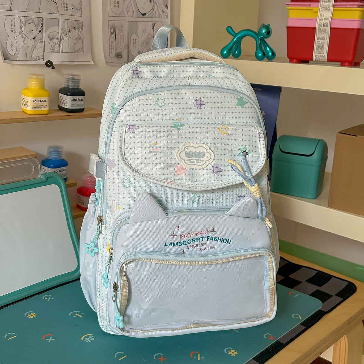 Fun-Printed Canvas Backpack LoungeYard — product view 5