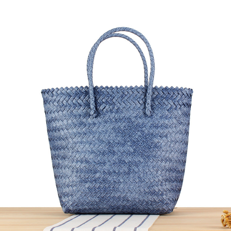Braided Tote Bag with Sturdy Carry Handles LoungeYard — product view 4
