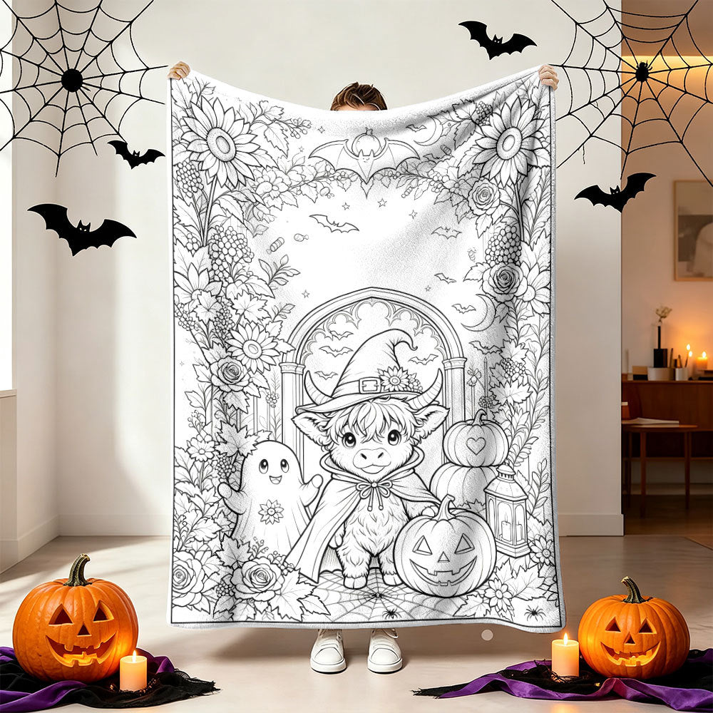 Cozy Halloween-Themed Throw Blanket — product view 6