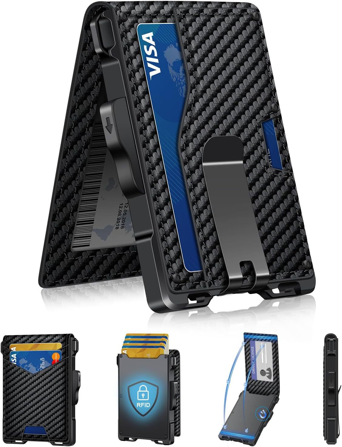 Ultra-Slim RFID-Blocking Cardholder Wallet LoungeYard — product view 7
