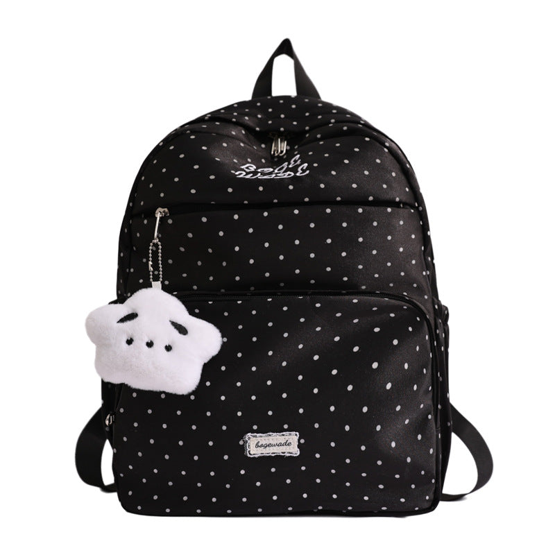 Cute Polka Dot Casual Backpack LoungeYard — product view 7