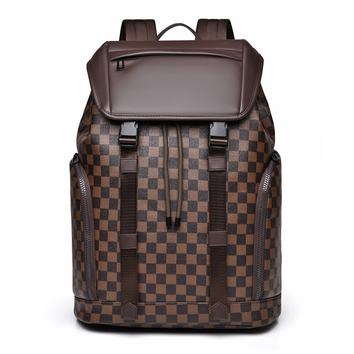 Luxe Checkerboard Pattern Backpack LoungeYard — product view 2