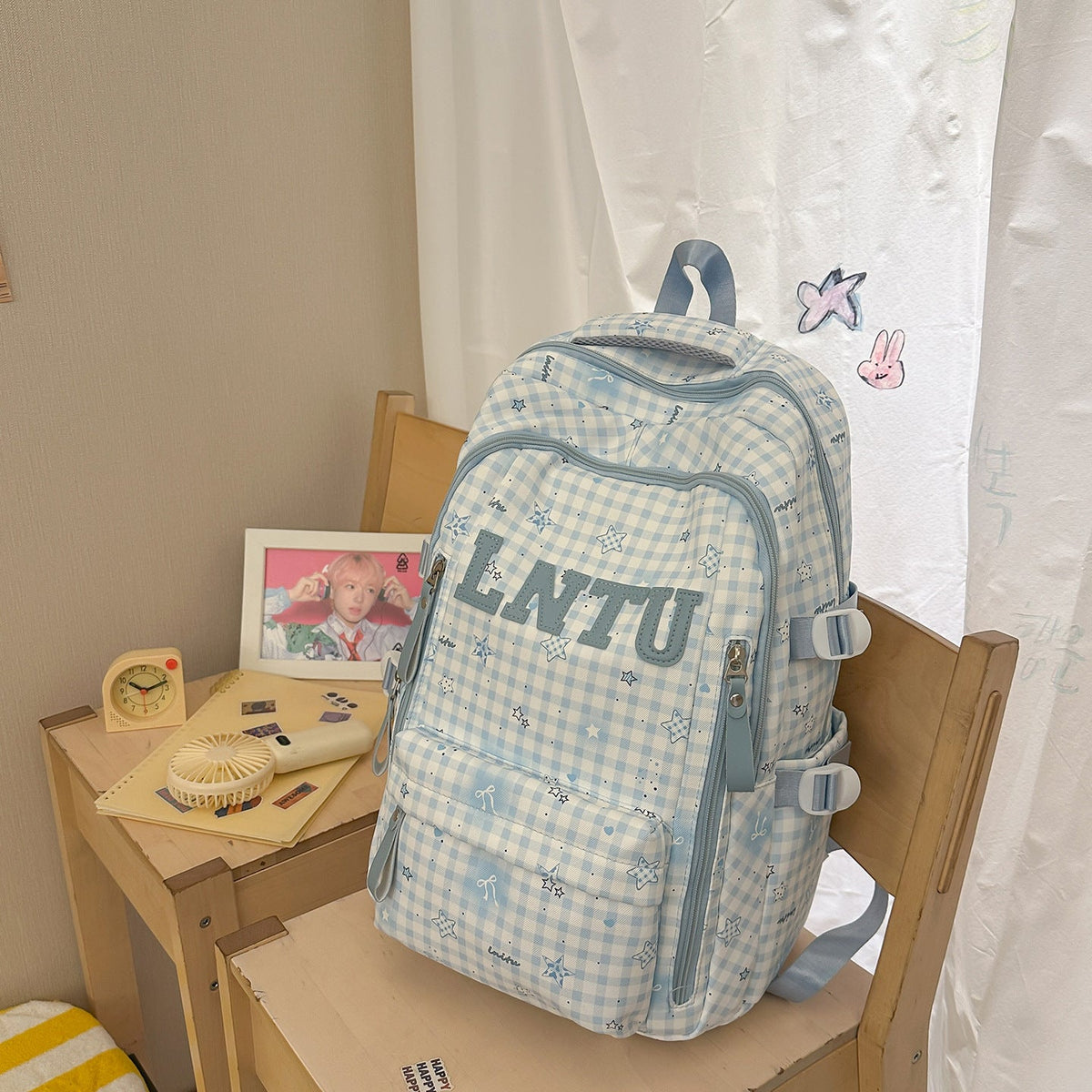 Playful Backpack with Multi-Pocket Design LoungeYard — product view 7