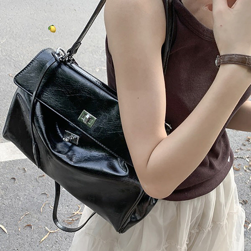 Structured Leather Handbag LoungeYard — product view 1
