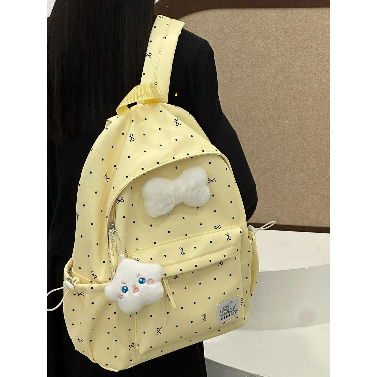 Playful Polka Dot Backpack LoungeYard — product view 3