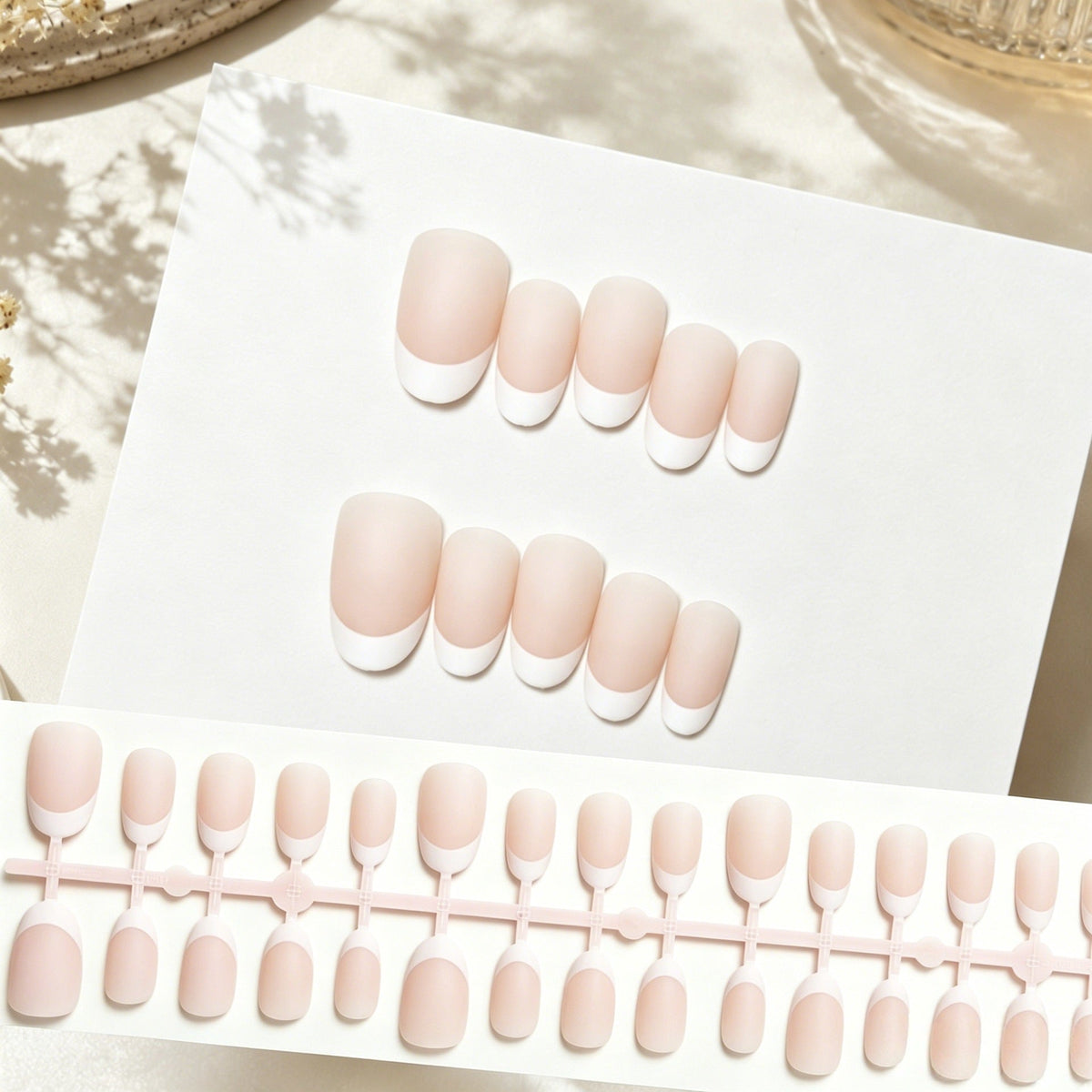 Premium French Tip Press-On Nail Set — product view 1
