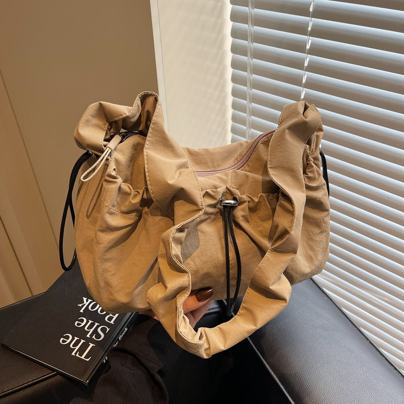 Ruffled Fabric Handbag — product view 4
