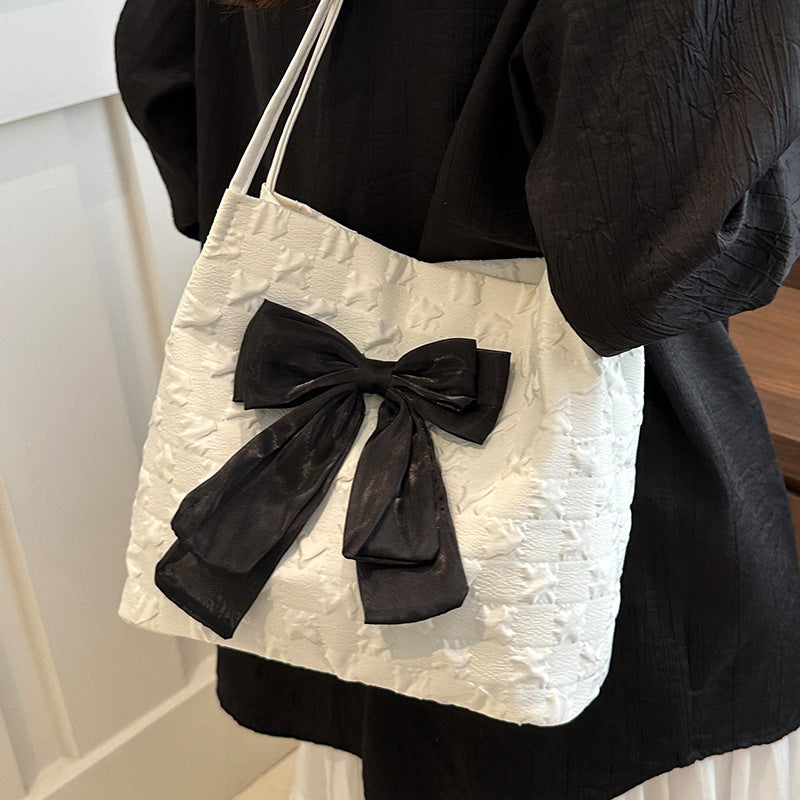 Decorative Bow-Embellished Tote Bag — product view 1