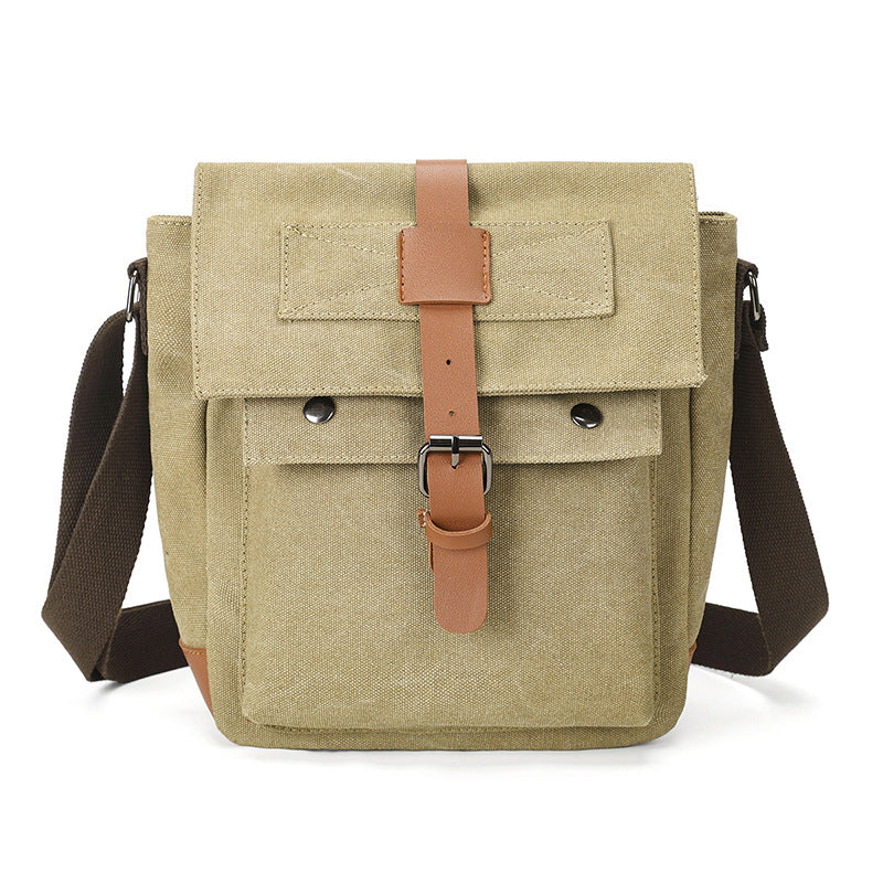 Vintage-Inspired Canvas Messenger Bag LoungeYard — product view 2
