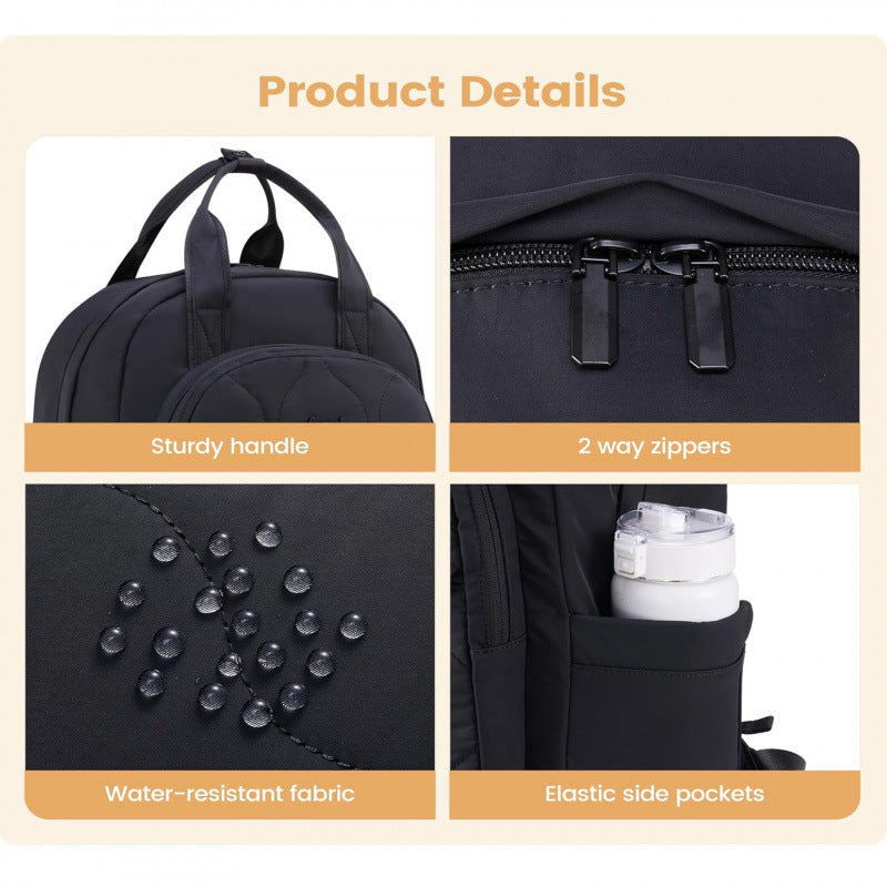 Eleganter Quilted Backpack LoungeYard — product view 3