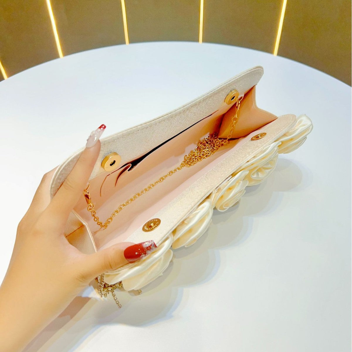 Floral-Embellished Evening Clutch — product view 3