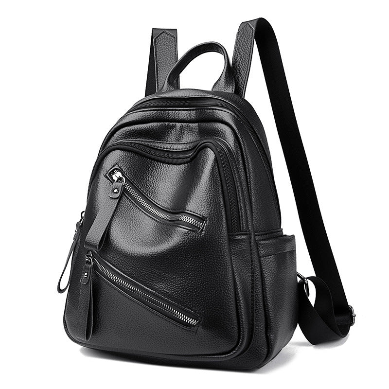 Fashionable Leather Backpack LoungeYard — product view 4