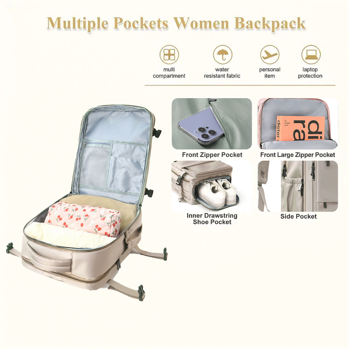 Multifunctional Travel Bag LoungeYard — product view 2