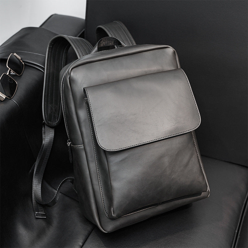 Elegant Backpack Made of High-Quality Faux Leather with Multifunctional Compartments LoungeYard — product view 2