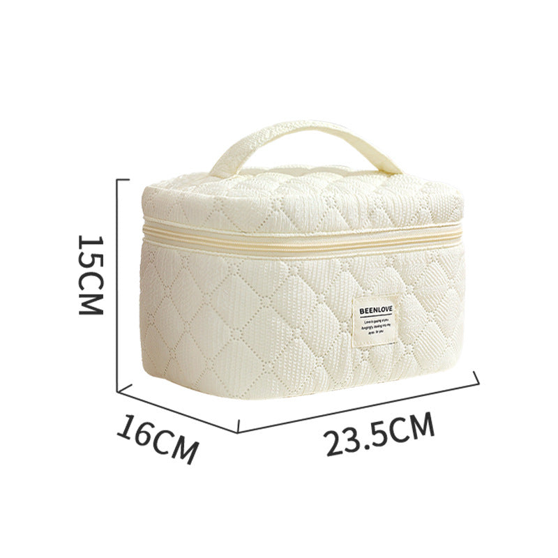 Quilted Multi-Compartment Makeup Organizer LoungeYard — product view 3