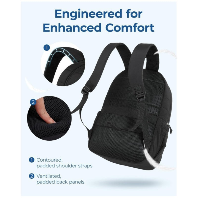 Unisex spacious backpack with insulated compartments and ergonomic carrying system LoungeYard — product view 5