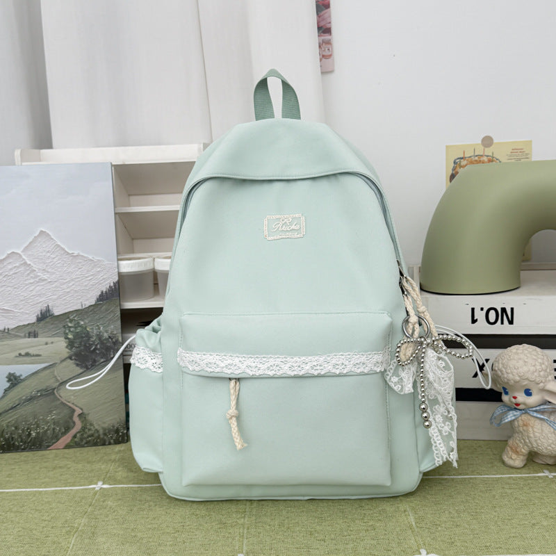 Adorable Lace-Trimmed Backpack LoungeYard — product view 6