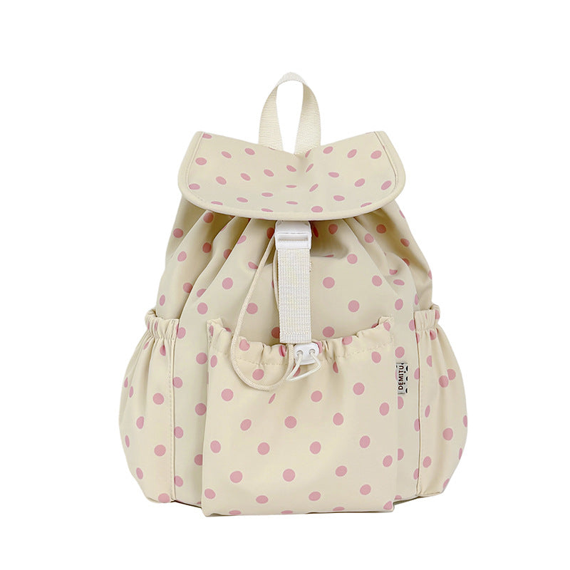 Playful Polka Dot Drawstring Backpack LoungeYard — product view 5