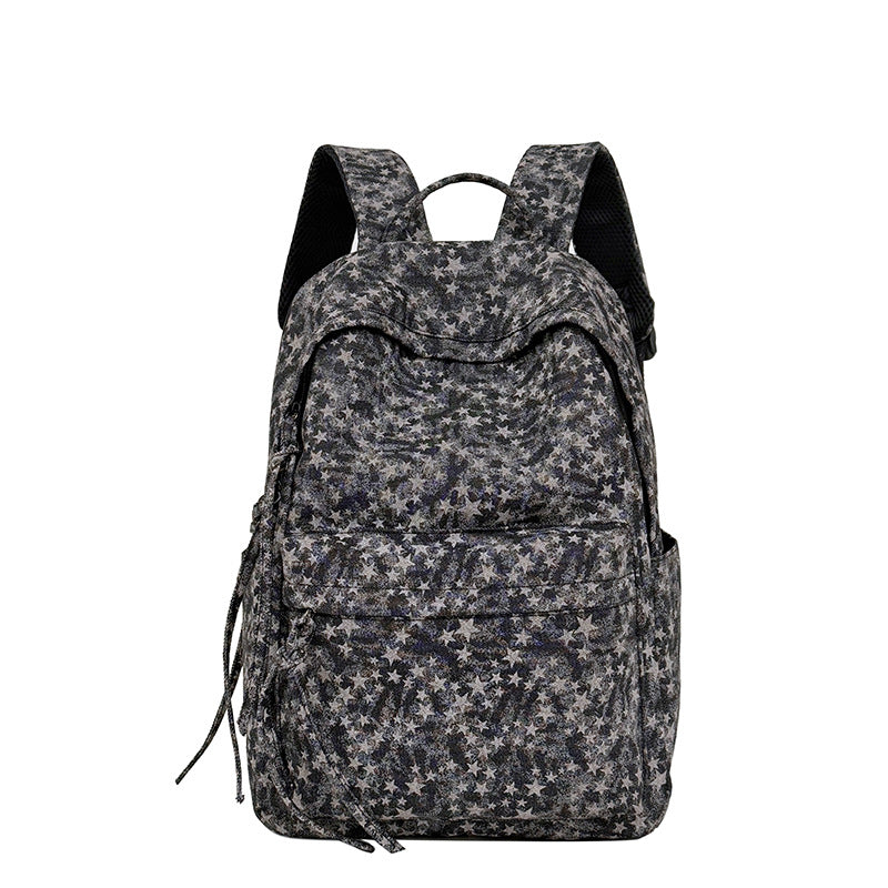Spacious Star-Patterned Casual Backpack LoungeYard — product view 5