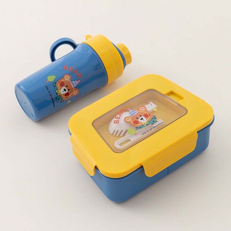 Fun-Themed Bento Lunch Box with Integrated Utensil Set — product view 6