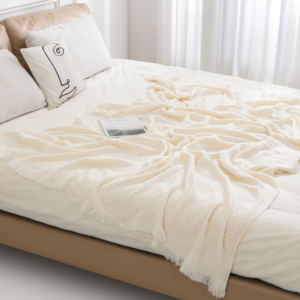 Textured Luxury Throw Blanket LoungeYard — product view 4