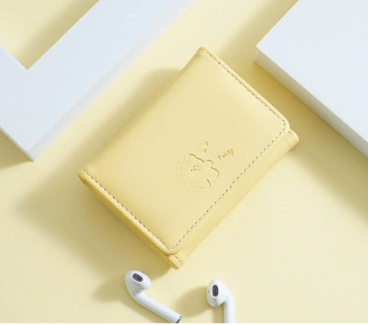 Cute Leather Tri-Fold Wallet LoungeYard — product view 7