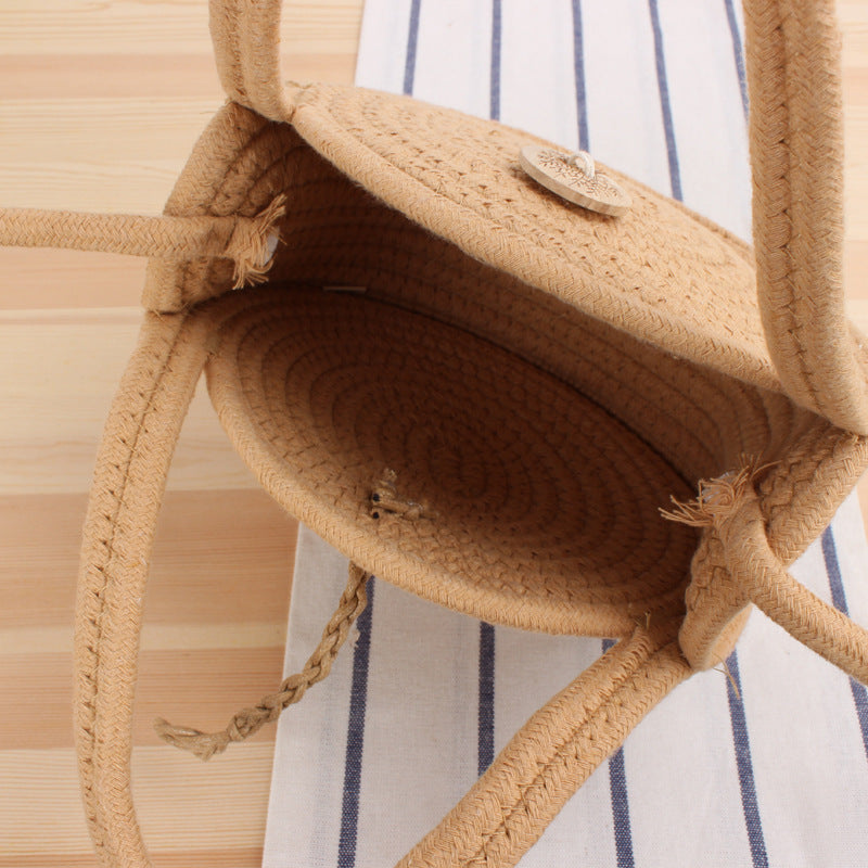 Round Macramé Bag LoungeYard — product view 3