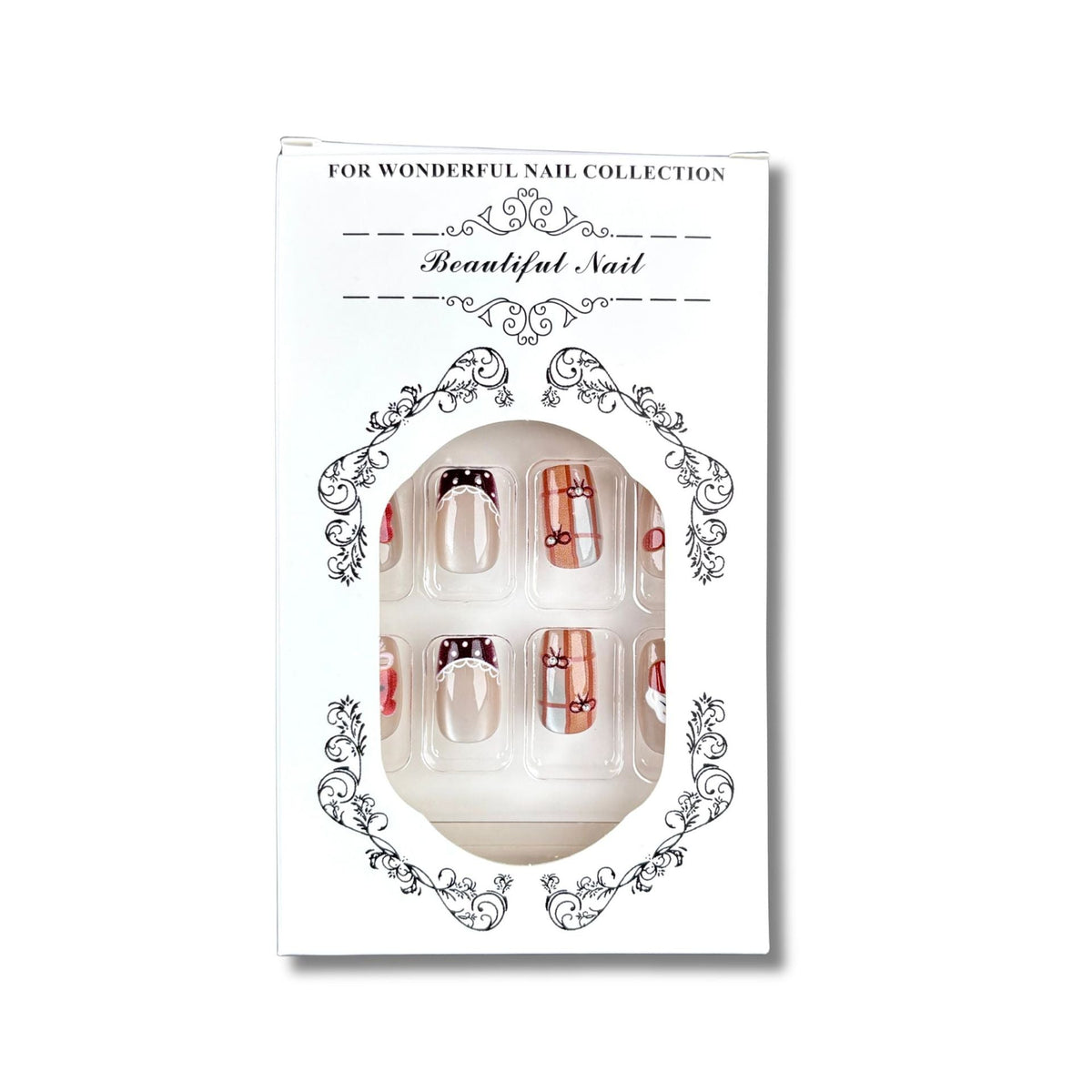Decorative Press-On Nail Art Set with Holiday-Themed Designs — product view 4