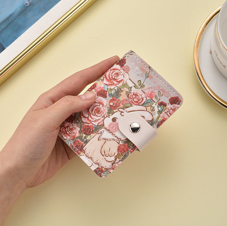 Floral Themed Cartoon Mini Wallet LoungeYard — product view 5