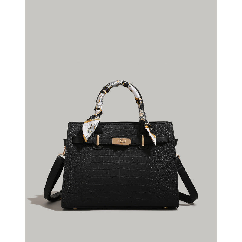 Chic Crocodile-Embossed Handbag LoungeYard — product view 6