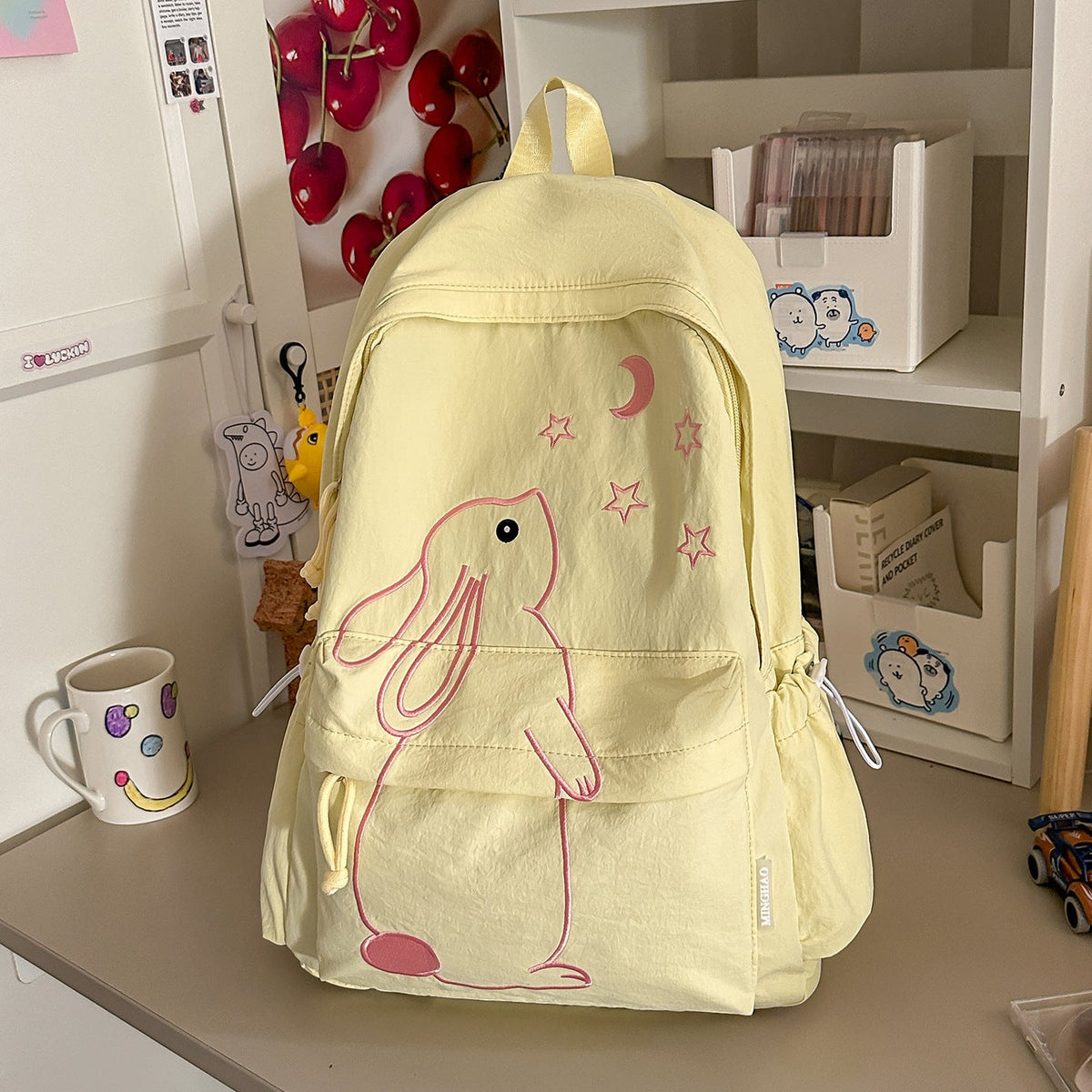 Adorable Cartoon Bunny-Designed Backpack LoungeYard — product view 7