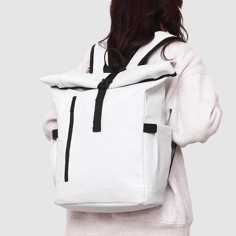 Multifunctional Backpack with Rolltop Design LoungeYard — product view 7
