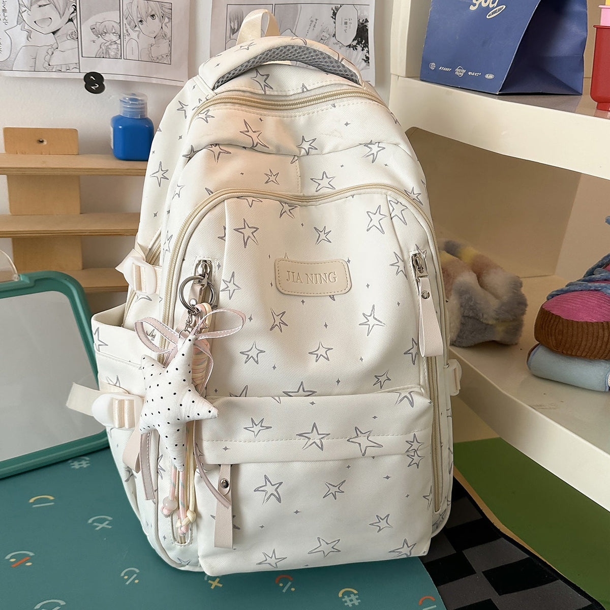 Multi-Functional Star-Embellished Backpack LoungeYard 1791205930 — product view 6