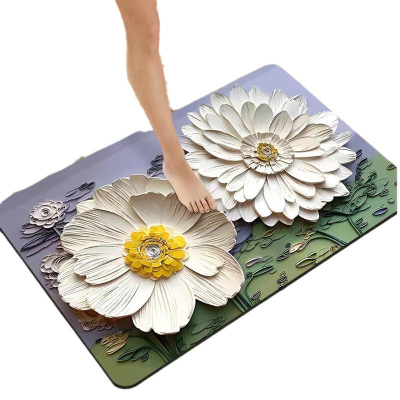 Luxurious Floral Design Bath Mat — product view 5