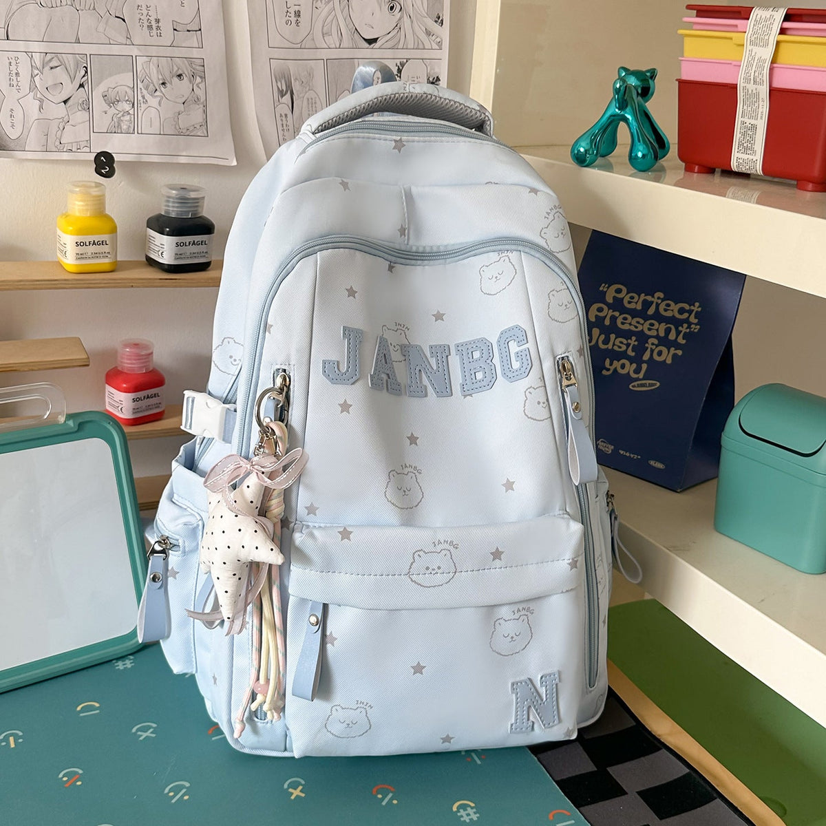 Casual Character-Embellished Backpack LoungeYard — product view 6
