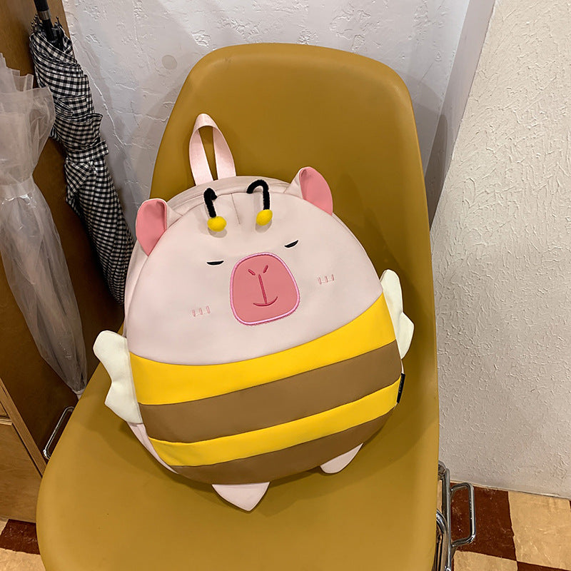 Cute Bee-Themed Plush Backpack — product view 1